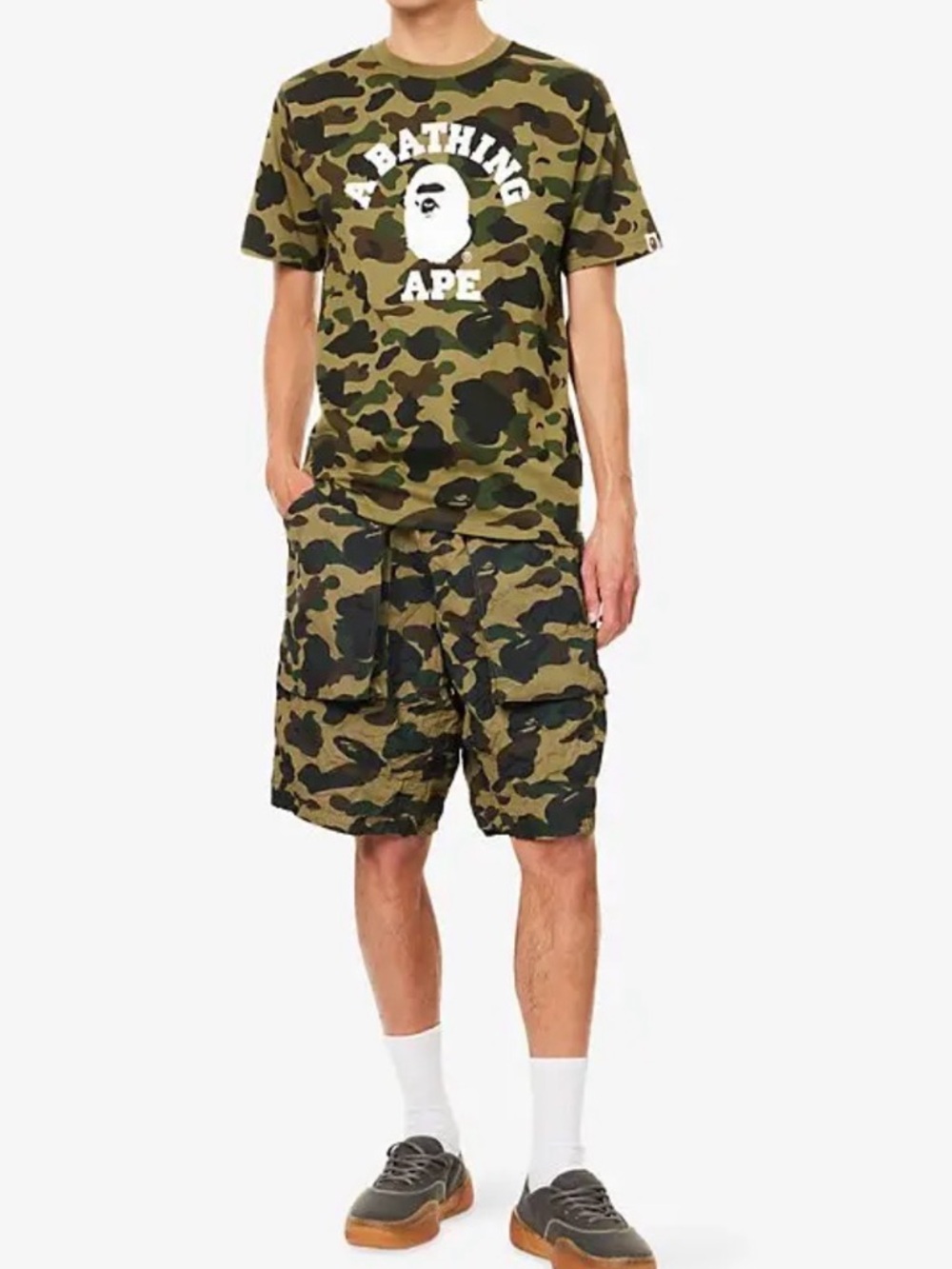 A Bathing Ape BAPE 1st Camo College T Shirt Mens Medium